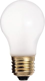 Satco S3949 130V Medium Base 15-Watt A15 Household Lamp, Frosted,White