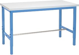 Global Industrial Production Workbench - Plastic Laminate Square Edge - Blue, 60" W x 30" D