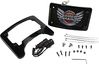 Custom Dynamics TS-ELIM-06BCM-B Turn Signal Eliminator with Tri-Radius Iluminated Plate Frame - Gloss Black