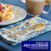 Stock Your Home 75 / 75 Pack / Gold Cutlery Sets