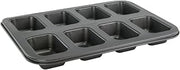 Winco 5 oz 8 Cup Mini Carbon Steel Loaf Pan Non-stick | Dishwasher safe, Non-stick easy release, Oven safe up to 410°F, Multiple compartments, Great for Water, Juice and Soft Drinks