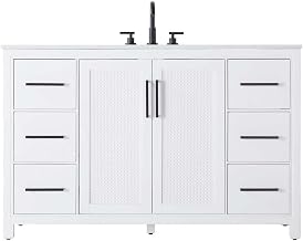 Elegant Kitchen and Bath 54" Single Bathroom Vanity in White