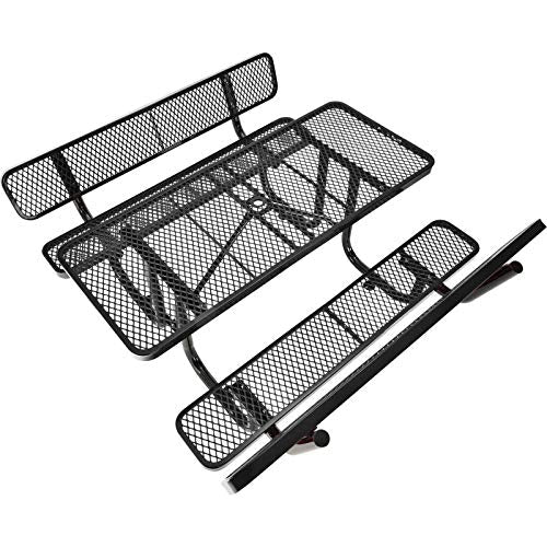 Global Industrial Black / 72"L x 83"W x 33"H / Industrial Picnic Tables