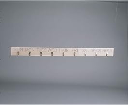 HUBERT Days of The Week Clipboard White Lucite - 48" L x 1/4" W x 4" H