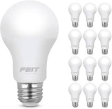 Feit Electric LED Light Bulbs - A19 75W Equivalent, 80 CRI - 5000K, 12 Pack