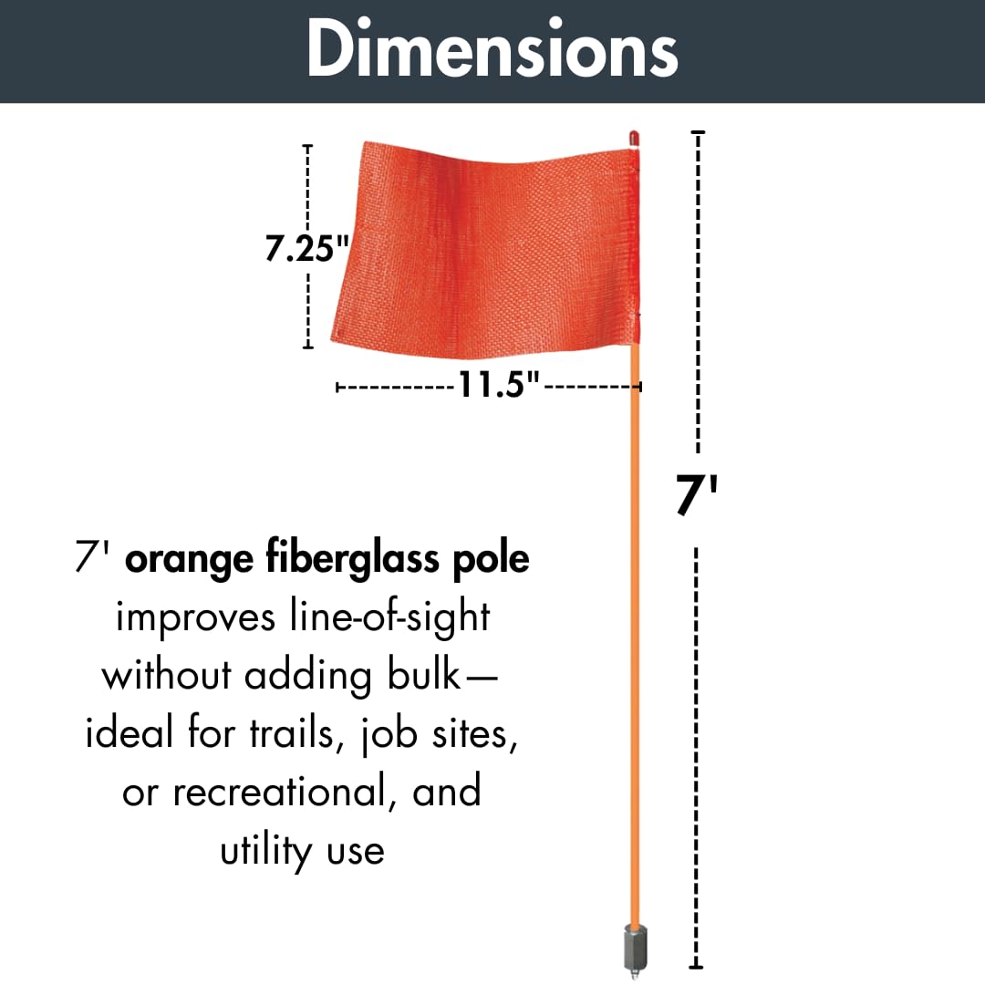 Checkers Orange Pole / 11-1/2" L X 7-1/4" W / 1 Flags