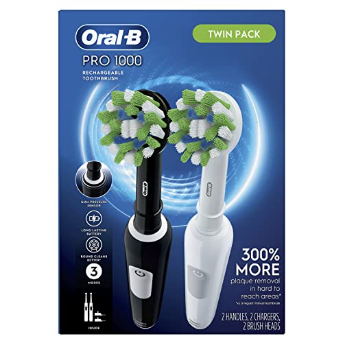 Oral-B Black & White / 2 Count (Pack of 1) / 2 Handles Rotating