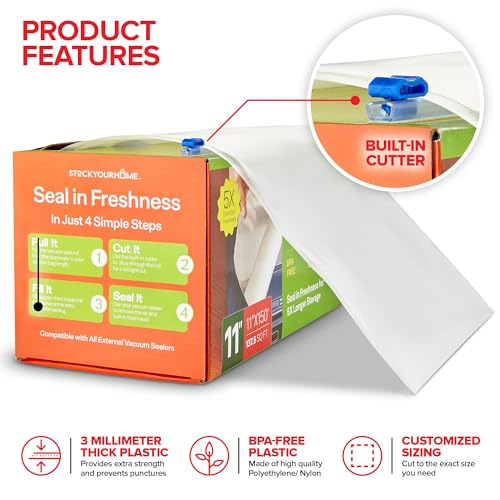 Stock Your Home 11x150 Inch / clear / 1 Food Storage Bags