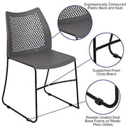 Flash Furniture Grey / Set of 1 / Contemporary Stacking Chairs