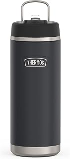 ICON SERIES BY THERMOS Stainless Steel Water Bottle with Straw Lid, 32 Ounce, Granite