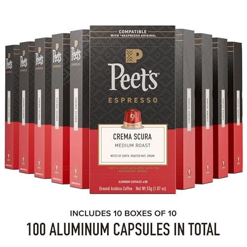 Peet's Coffee Crema Scura / 10 Count (Pack of 10) / Crema Scura (Intensity 9) Single-Serve Capsules & Pods