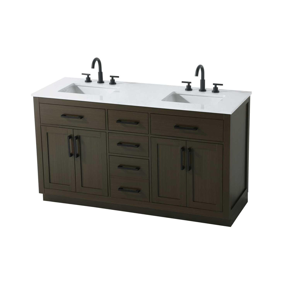 Alden Bathroom Vanity Mocha Brown by Lighting Design – Wood, Mocha Brown, Model VF29760DMMB