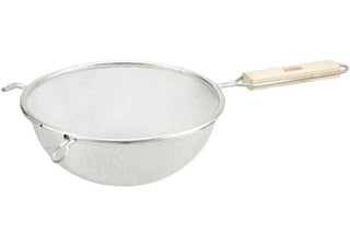 8" Single Fine Mesh Strainer by Winco – Stainless Steel, Tin, Tan, Model MSTF-8S