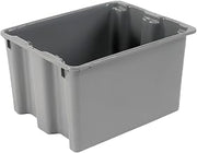 LewisBins Polyethylene Container, 21" L x 17" W x 12" H, Gray, Lot of 5