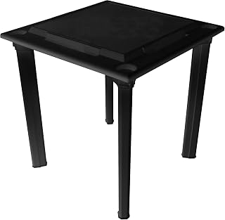 Bene Casa - Indoor & Outdoor Domino and Game Table Includes Domino and Scrabble Tile Racks and Cup Holders - Table Legs are Removable for Easy Storage - Mesa de Juego (Black)
