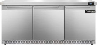 SW72-FB Three Section Work Top Refrigerator 72" W, Front Breathing