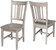 Furnifact Solid Wood Dining Chair with Splatback, Set of Two Kitchen Chairs for Dining Room Table