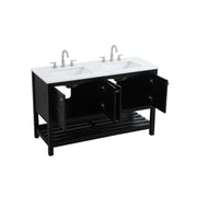 Theo Bathroom Vanity black by Lighting Design – Wood, Black, Model VF16454DBK