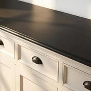 Starlight Canyon Home Mahogany Veneer Kitchen Buffet with 4 Doors, 4 Drawers and 6 Shelves, Two-Tone Sideboard Credenza for Dining Room Kitchen