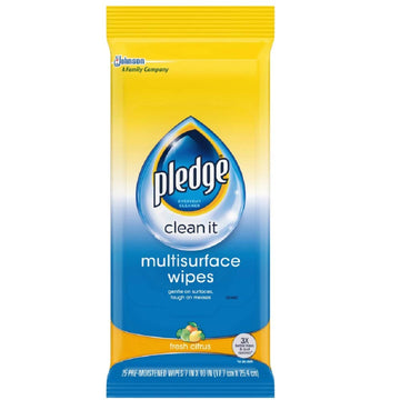 Multi Surface Everyday Wipes 25 ea (Pack of 2) by Pledge – 25 Count (Pack of 2), Pack of 2, Model ASJ-047B