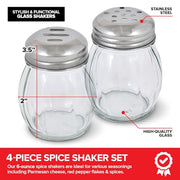 Stock Your Home 4 / Clear / 6.0 fluid_ounces Salt & Pepper Shaker Sets