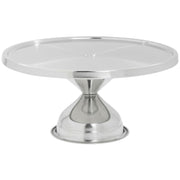 Round Cake Stand by Royal Industries – 12", Stainless Steel, Silver, Model ROY CKS 1