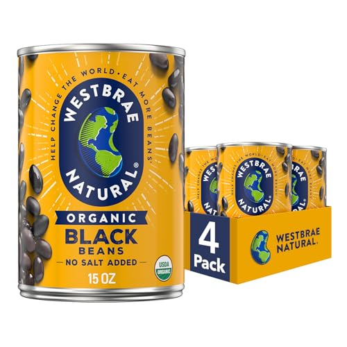 Westbrae Natural Organic Black Beans / 15 Ounce (Pack of 4) / 3.75 LBR (Pack of 1) Black Beans