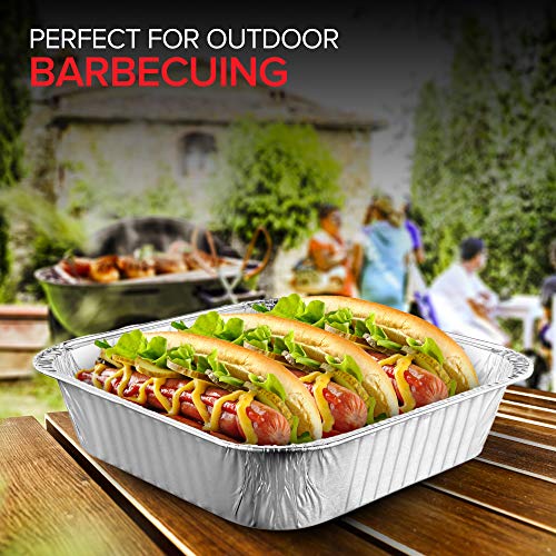 Stock Your Home 10 Pack / Silver / Pans Disposable Cookware
