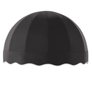 4' Bostonian (52.5"-32.25"-26.25") Dome-Shaped Fixed Awning by Awntech – 52.5"W x 32.25"H x 26.25"D, Acrylic Linen, Black, Model RB4-AZ-K