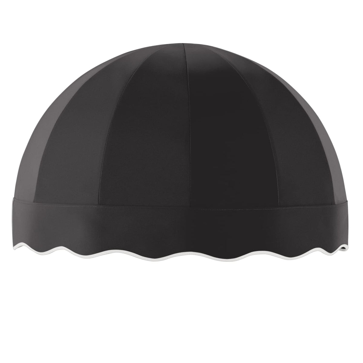 4' Bostonian (52.5"-32.25"-26.25") Dome-Shaped Fixed Awning by Awntech – 52.5"W x 32.25"H x 26.25"D, Acrylic Linen, Black, Model RB4-AZ-K