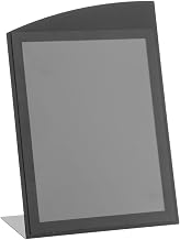 HUBERT Sign Holder with Magnetic Strips Wave Design Black Metal - 10 1/8 L x 4 1/2 W x 14 1/2 H
