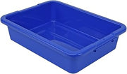 QUANTUM STORAGE SYSTEMS FSB-20155RBL Ribbed Bottom Bussing Tubs Heavy Duty Part Organizer Blue Bins 20" L x 15" W x 5" H 12 Pack