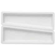 Serving Bowl Display Bowl 1/2 Size Long White Melamine Edgeware - 12 1/4 L x 7 1/4 W x 2" D by HUBERT – Melamine, White, Model H0146-WHITE