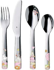 WMF Princess Anneli Cromargan Children's Cutlery Set, Multi-Colour, 4-Piece