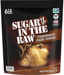 Organic Sugar in the Raw Turbinado Cane Sugar, 6 Pound