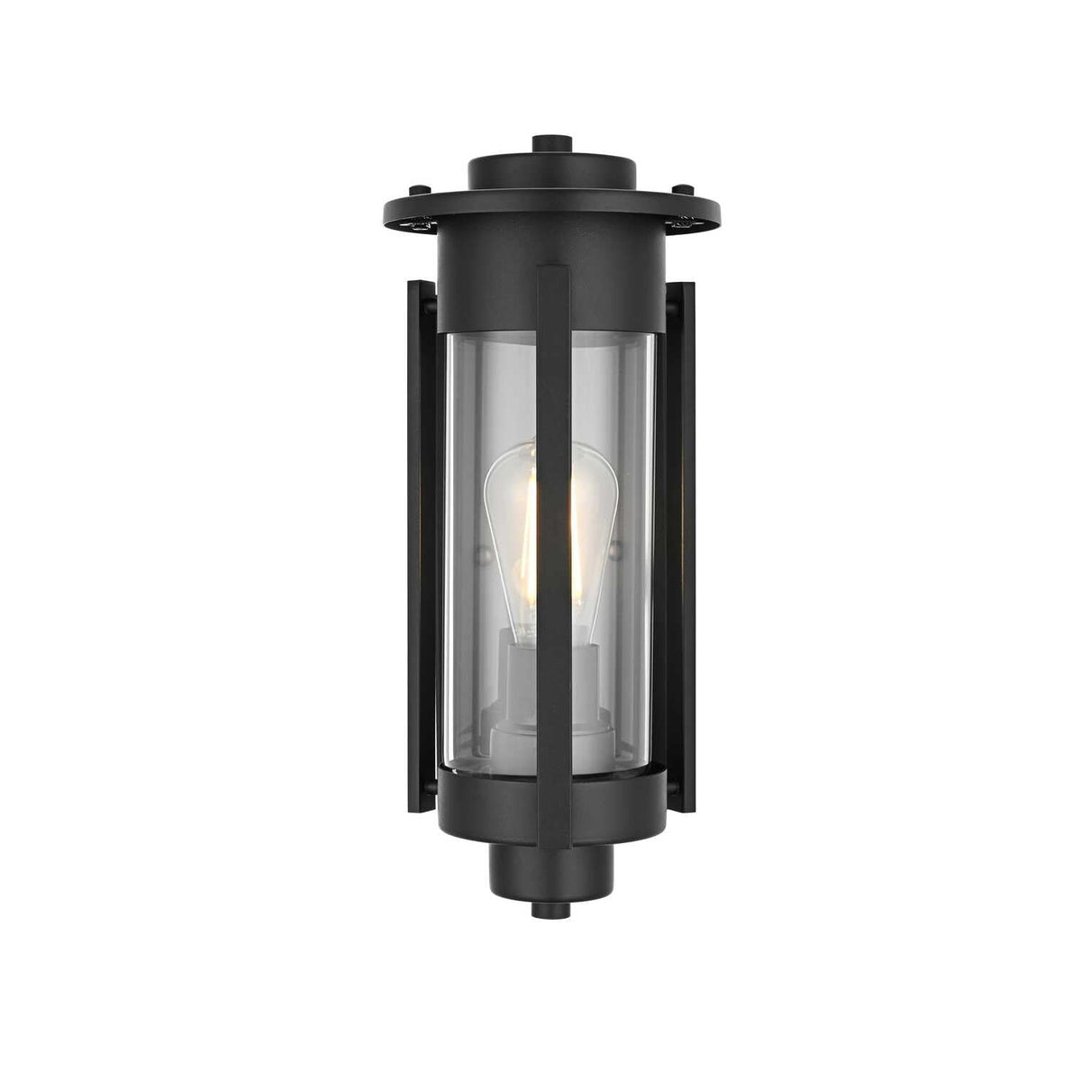 Bucknell One Light Outdoor Wall Sconce Black by Lighting Design – Iron, Black