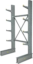 Global Industrial Single Sided Medium Duty Cantilever Rack Starter, 2" Lip, 48" Wx33 Dx96 H
