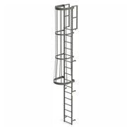 EGA Steel Fixed Cage Ladder by EGA Products – 44.25"L x 31"W x 50"H, Alloy Steel, Gray, Model FC16