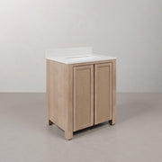 Belmont 30 in. Single Sink Pre-Assembled Transitional Style Bathroom Vanity by Water Creation – 30" Width, Wood, Toffee Latte