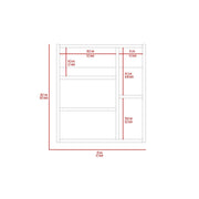 Lincoln Mirrored Medicine Cabinet with 3 Inner Shelves and 2 Open Shelves by FM FURNITURE – Engineered Wood, Light Oak, Model FM4767GLC