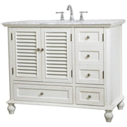 Elegant Decor 42" - Single / White / Contemporary Wheel Care