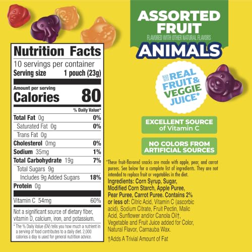 Mott's Assorted Fruit / 10 Count (Pack of 1) / 1 Fruit Snacks