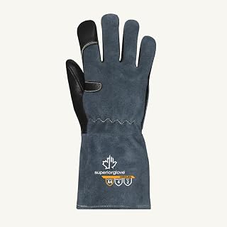 Superior Glove Endura 398KGLBGL-M 398KGLBGL Gloves, M, Cowhide Leather, Green, Fleece Lining, Gauntlet Cuff, 6 in L
