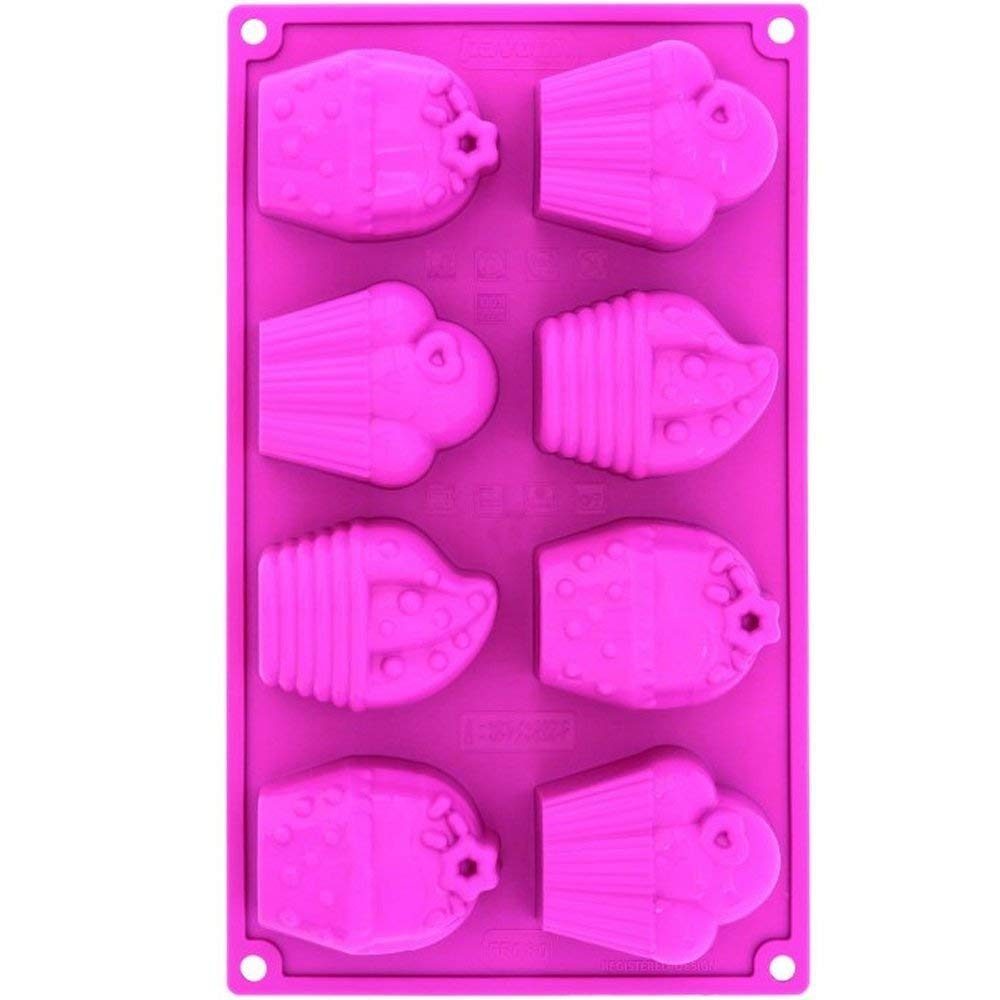 Platinum Silicone Happy Birthday Multi-Tray Bake Mould by Pavoni – Silicone, Pink, Model FR080ROS