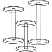 Pedestal Set by AARCO DISPLAY PRODUCTS – Acrylic, Clear, Model 1873