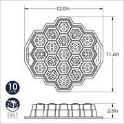 Honeycomb Pull Apart Baking Tray by Nordic Ware – 10 Cup Capacity, Aluminum, Gold, Model 85493AEU