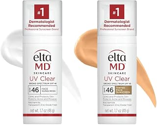 EltaMD UV Clear Face Sunscreen SPF 46, Oil-Free Sunscreen with Zinc Oxide, Dermatologist Recommended