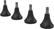 Safco Black Chair Glides, 4-Pack, 2" Round Felt