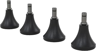 Safco Black Chair Glides, 4-Pack, 2" Round Felt