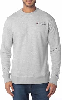 Champion Men's Long Sleeve French Terry Crewneck Pullover Sweatshirt (X-Large, Grey)
